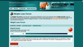 What Forum.weightlossvote.com website looked like in 2020 (3 years ago)