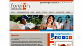 What Foreignstudents.com website looked like in 2020 (3 years ago)