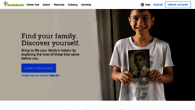 What Familysearch.org website looked like in 2020 (3 years ago)