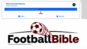 What Footballbible.net website looked like in 2020 (3 years ago)