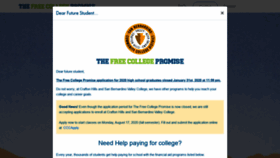 What Freecollegepromise.com website looked like in 2020 (3 years ago)