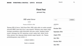 What Faisalsani.web.id website looked like in 2020 (3 years ago)