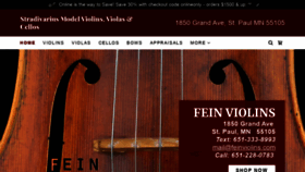 What Feinviolins.com website looked like in 2020 (3 years ago)