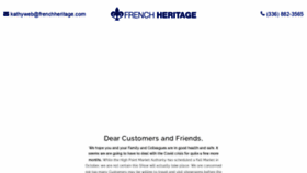 What Frenchheritage.com website looked like in 2020 (3 years ago)