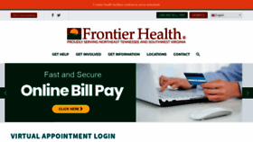 What Frontierhealth.org website looked like in 2020 (3 years ago)