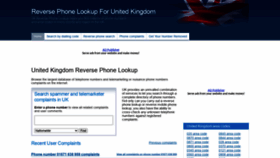What Freephonelookup.co.uk website looked like in 2020 (3 years ago)