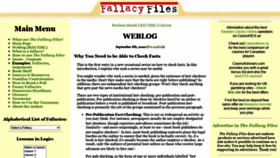 What Fallacyfiles.org website looked like in 2020 (3 years ago)