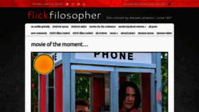 What Flickfilosopher.com website looked like in 2020 (3 years ago)