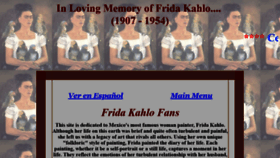 What Fridakahlofans.com website looked like in 2020 (3 years ago)