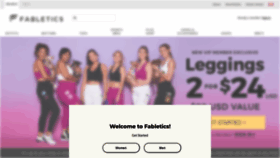 What Fabletics.ca website looked like in 2020 (4 years ago)