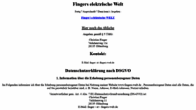 What Fingers-welt.de website looked like in 2020 (3 years ago)