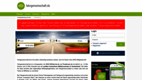 What Fahrgemeinschaft.de website looked like in 2020 (3 years ago)