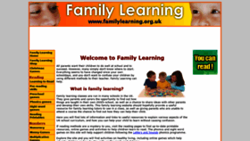 What Familylearning.org.uk website looked like in 2020 (3 years ago)