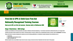 What Firstaidtrainingmelbournecbd.com.au website looked like in 2020 (3 years ago)