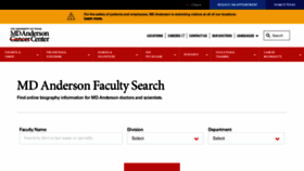 What Faculty.mdanderson.org website looked like in 2020 (3 years ago)
