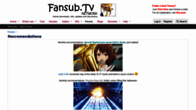 What Fansub.tv website looked like in 2020 (3 years ago)