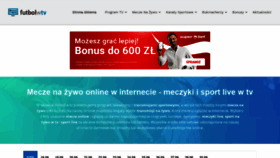 What Futbolwtv.pl website looked like in 2020 (3 years ago)