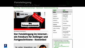 What Fotolehrgang.de website looked like in 2020 (3 years ago)