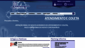 What Fleming.med.br website looked like in 2020 (3 years ago)