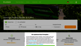What Flixbus.de website looked like in 2020 (3 years ago)
