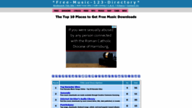 What Freemusic123.com website looked like in 2020 (3 years ago)