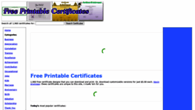 What Freeprintablecertificates.net website looked like in 2020 (3 years ago)