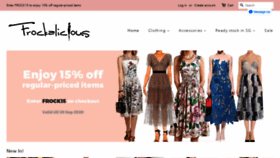 What Frockalicious.com website looked like in 2020 (3 years ago)