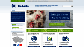What Fio.cz website looked like in 2020 (3 years ago)