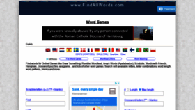 What Findallwords.com website looked like in 2020 (3 years ago)