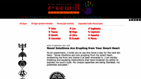 What Freewillastrology.com website looked like in 2020 (3 years ago)