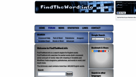 What Findtheword.info website looked like in 2020 (3 years ago)