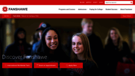 What Fanshawe.ca website looked like in 2020 (3 years ago)