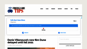 What Freegametips.com website looked like in 2020 (3 years ago)