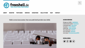 What Freeshell.de website looked like in 2020 (4 years ago)
