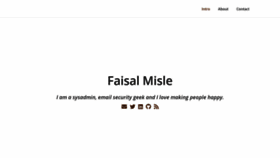 What Faisalmisle.com website looked like in 2020 (3 years ago)