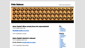 What Felixsalmon.com website looked like in 2020 (3 years ago)