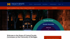 What Facultysenate.umich.edu website looked like in 2020 (3 years ago)