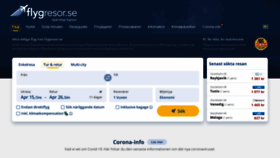 What Flygresor.se website looked like in 2020 (4 years ago)