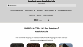 What Fossils-uk.com website looked like in 2020 (3 years ago)