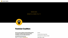 What Feministcoalition2020.com website looked like in 2020 (5 years ago)
