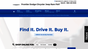 What Frontierdodge.com website looked like in 2020 (3 years ago)