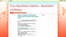 What Freebacklinkssubmit.blogspot.com website looked like in 2020 (3 years ago)