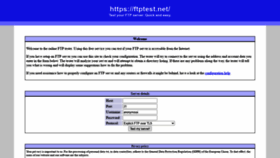 What Ftptest.net website looked like in 2020 (3 years ago)
