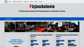 What Fizjoszkolenia.pl website looked like in 2020 (3 years ago)