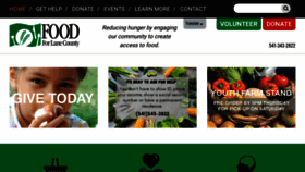 What Foodforlanecounty.org website looked like in 2020 (3 years ago)