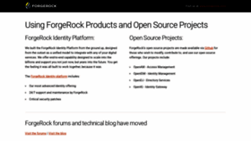 What Forgerock.org website looked like in 2020 (3 years ago)