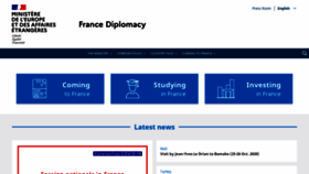 What France-diplomatie.info website looked like in 2020 (3 years ago)