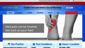 What Footcarecentermoriches.com website looked like in 2020 (3 years ago)