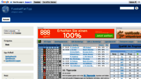What Fussballfantipp.de website looked like in 2020 (3 years ago)