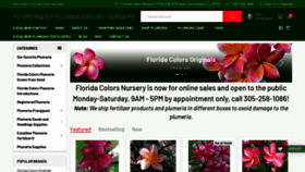 What Floridacolorsplumeria.com website looked like in 2020 (3 years ago)